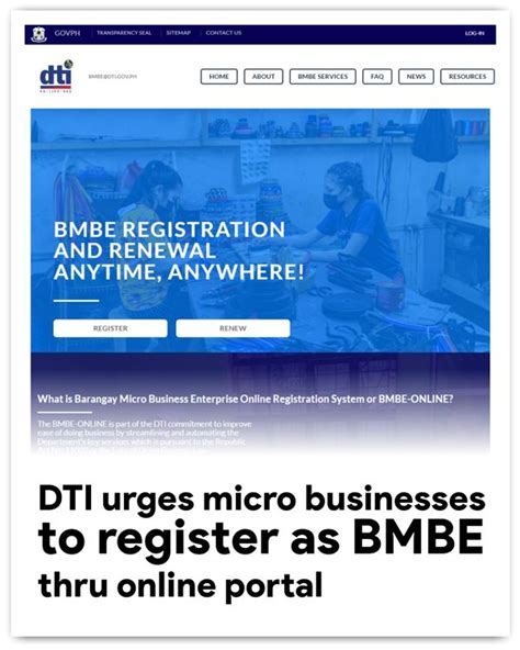 dti bmbe online application
